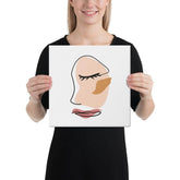 Abstract Minimalist Line Art Cracked Face Canvas, Canvas, $ 54.95, A Moment Of Now™